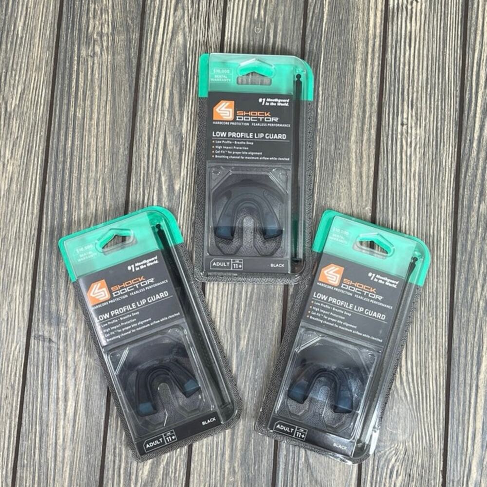 Shock Doctor Lip Guard Low Profile Adult Gel Fit Bite‎ 3201A Mouthpiece Lot 3